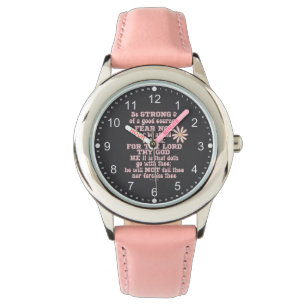 Wees sterk en moedig KJV Bijbelvers Horloge