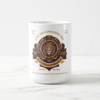 Wees sterk en moedig koffiemok