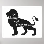 Wees sterk en moedig Lion-Poster Poster (Voorkant)
