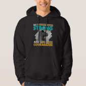 Wees sterk en moedig - Llama Hoodie (Voorkant)
