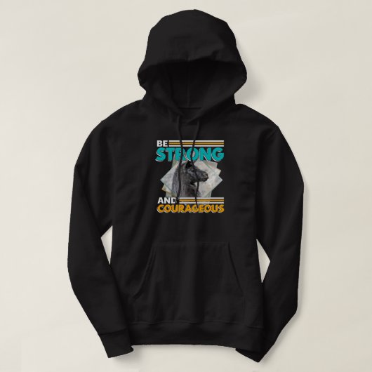 Wees sterk en moedig - Llama Hoodie (Design voorkant)