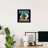 Wees sterk en moedig - Llama Poster (Thuiskantoor)