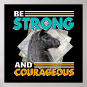 Wees sterk en moedig - Llama Poster (Voorkant)
