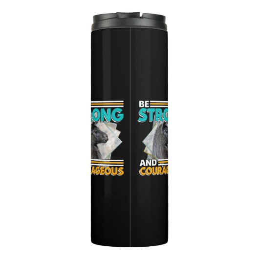 Wees sterk en moedig - Llama Thermosbeker (Achterkant)