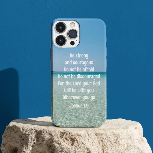 Wees sterk en moedig mooi Christelijk strand Case-Mate iPhone Case