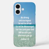 Wees sterk en moedig mooi Christelijk strand Case-Mate iPhone Case (Achterkant)