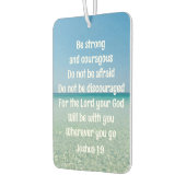 Wees sterk en moedig mooi Christelijk strand Luchtverfrisser (Links)