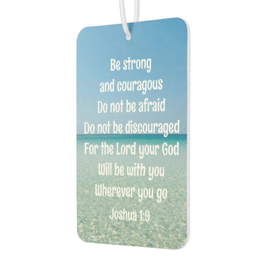 Wees sterk en moedig mooi Christelijk strand Luchtverfrisser (Links)