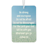 Wees sterk en moedig mooi Christelijk strand Luchtverfrisser (Achterkant)