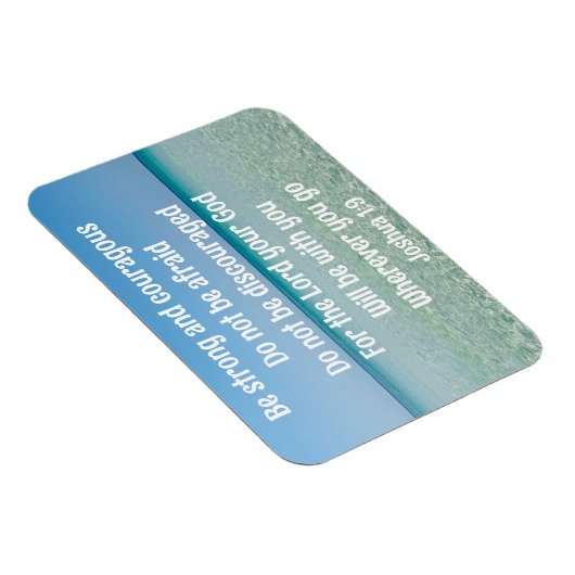 Wees sterk en moedig mooi Christelijk strand Magneet (Rechterzijde)