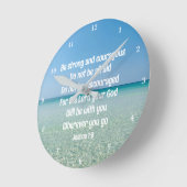 Wees sterk en moedig mooi Christelijk strand Ronde Klok (Hoek)