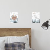 Wees sterk en moedig Noahs ark set van 2 poster (Slaapkamer)
