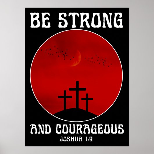 Wees sterk en moedig poster (Voorkant)