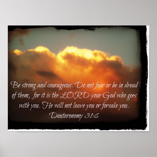 Wees sterk en moedig poster (Voorkant)