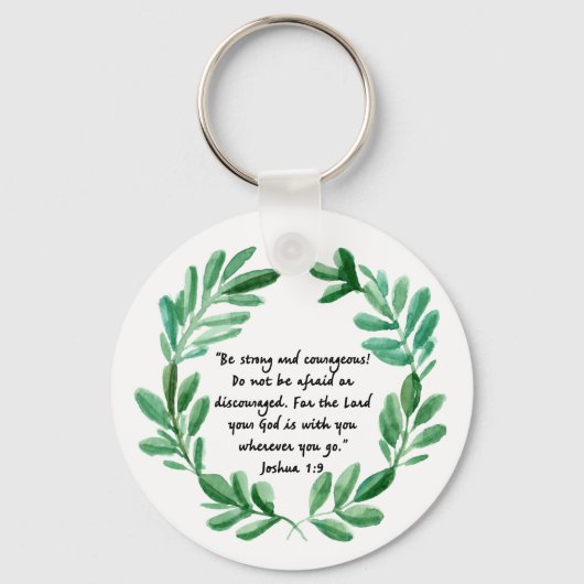 Wees sterk en moedig sleutelhanger (Voorkant)