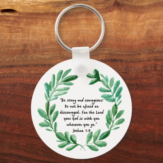 Wees sterk en moedig sleutelhanger (Voorkant)