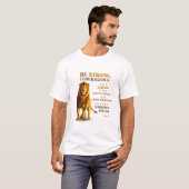 Wees sterk en moedig t-shirt (Voorkant volledig)