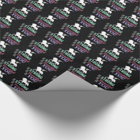 Wees sterk en mooi - Gymnastiek Eenhoorn Cadeaupapier (Hoek)