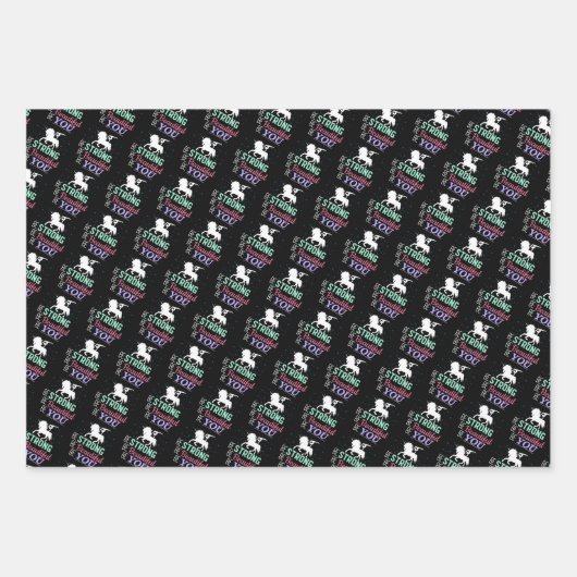 Wees sterk en mooi - Gymnastiek Eenhoorn Inpakpapier Vel (Voorkant 3)