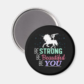 Wees sterk en mooi - Gymnastiek Eenhoorn Magneet (Voorkant / Achterkant)