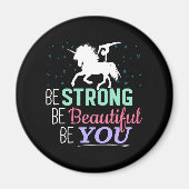 Wees sterk en mooi - Gymnastiek Eenhoorn Magneet (Voorkant)