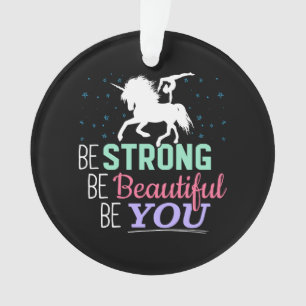Wees sterk en mooi - Gymnastiek Eenhoorn Ornament