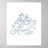 Wees sterk en neem hart hand beletterd poster (Voorkant)