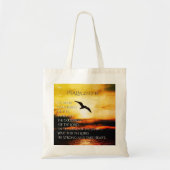 Wees sterk en neem hart, psalm 27 Bijbelverse Tote Bag (Voorkant)