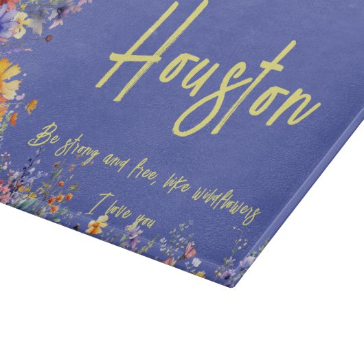 Wees sterk en vrij, net als wilde bloemen | wilde  snijplank (Hoek)