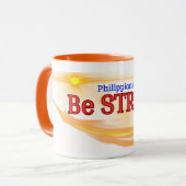 Wees sterk (Filippenzen 4:13) Mok en beker (Voorkant links)