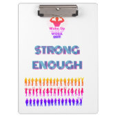 Wees sterk genoeg klembord (Voorkant)