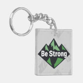 Wees Sterk Geometrisch Sleutelhanger (Voorkant Links)