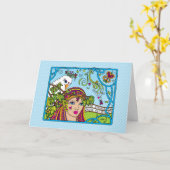 Wees sterk_have Faith_Greeting Kaart (Gele Bloem)