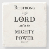 Wees sterk in de Heer Stenen Onderzetter (Voorkant)