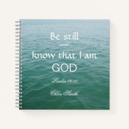 Wees sterk in God Bijbel Verse Psalm 46:10 Notitieboek