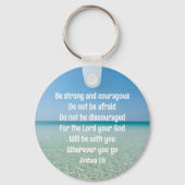 Wees sterk Inspirerend Bible Verse Beach Sleutelhanger (Achterkant)