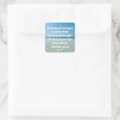 Wees sterk Inspirerend Bible Verse Beach Vierkante Sticker (Tas)