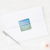 Wees sterk Inspirerend Bible Verse Beach Vierkante Sticker (Envelop)