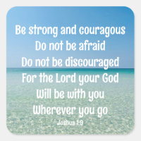 Wees sterk Inspirerend Bible Verse Beach