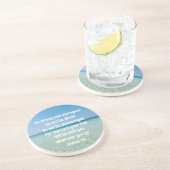 Wees sterk Inspirerend Bible Verse Beach Zandsteen Onderzetter (Zijkant)