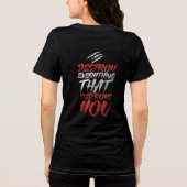 Wees sterk inspirerend zwart motivatie quote Tri-Blend shirt (Achterkant)