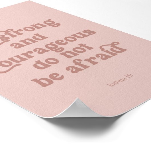 Wees sterk Joshua 1:9 poster (Hoek)