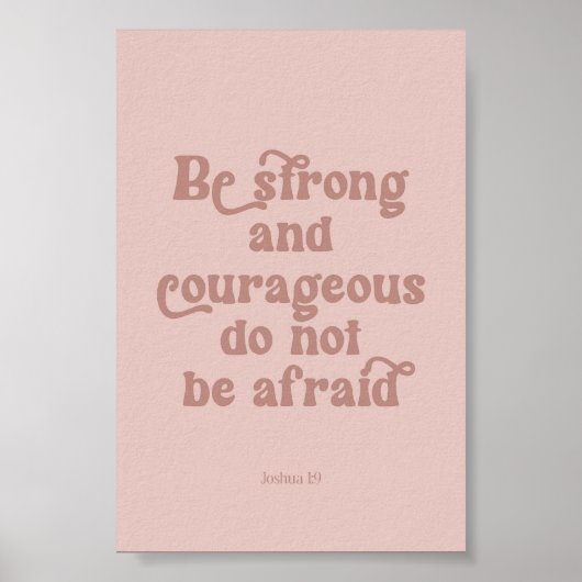 Wees sterk Joshua 1:9 poster (Voorkant)