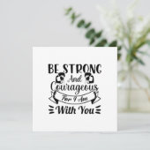 Wees sterk & moedig empowerment van vrouwen feestdagenkaart (Staand voorkant)