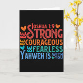 Wees sterk & moedig - Jozua 1_9 Kaart (Gele Bloem)
