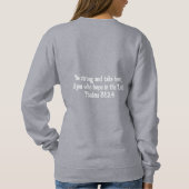 Wees sterk, neem Hart Grijs Trui (Achterkant)