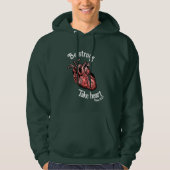 Wees sterk, neem hartje groen hoodie (Voorkant)