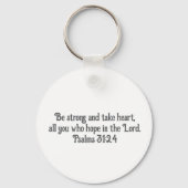 Wees sterk, neem je hart sleutelhanger (Achterkant)