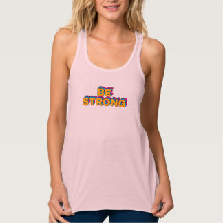 Wees sterk  ontwerp roze tanktop