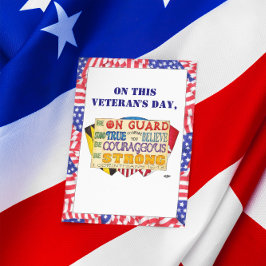 Wees sterk Shield Custom Veteran's Day Kaart